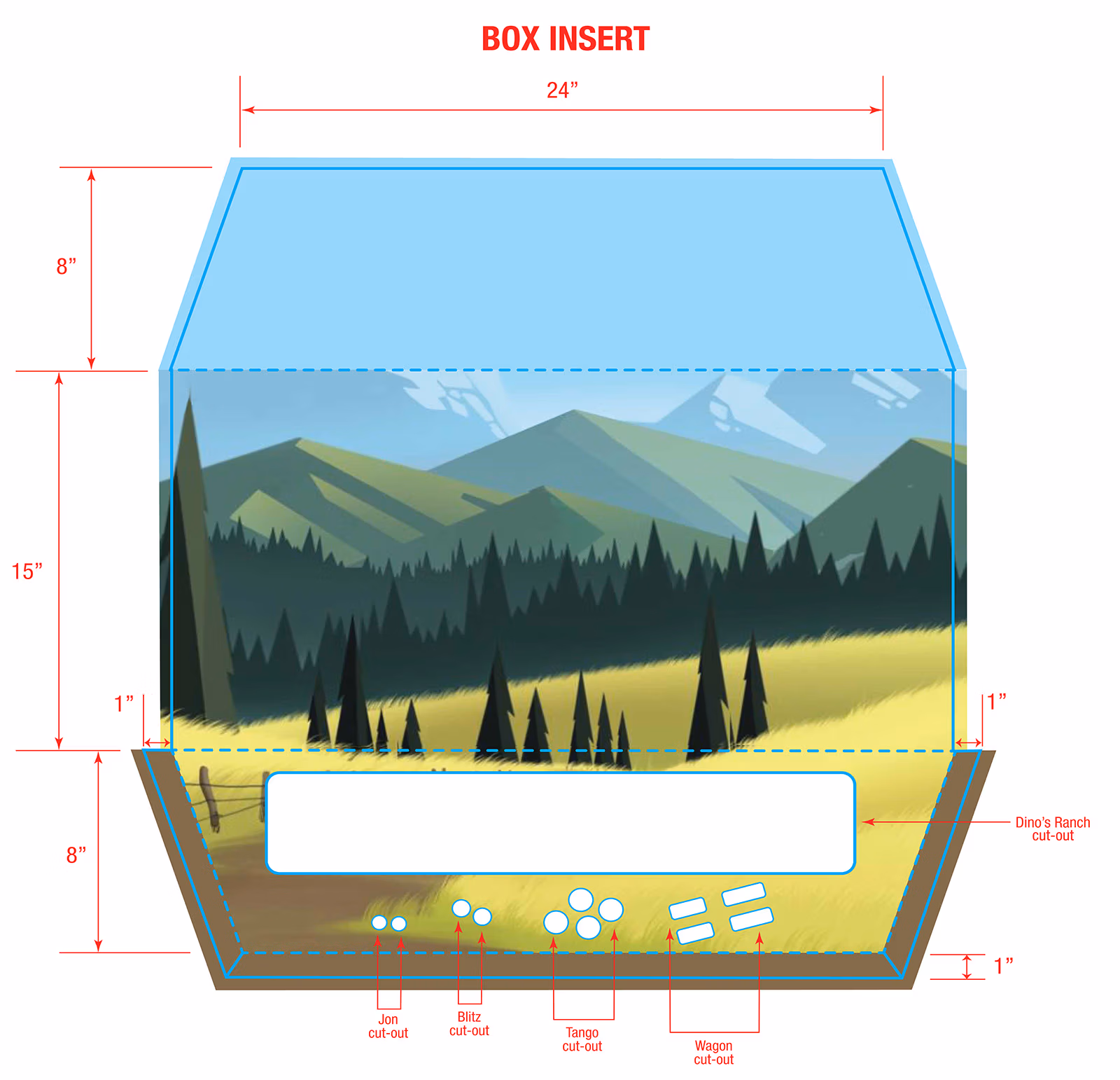 A toy box insert produced by GaccioneDesign.com for Jazwares