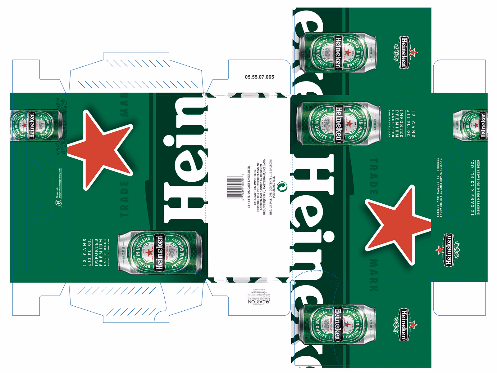 Die-line created for Heineken by GaccioneDesign.com