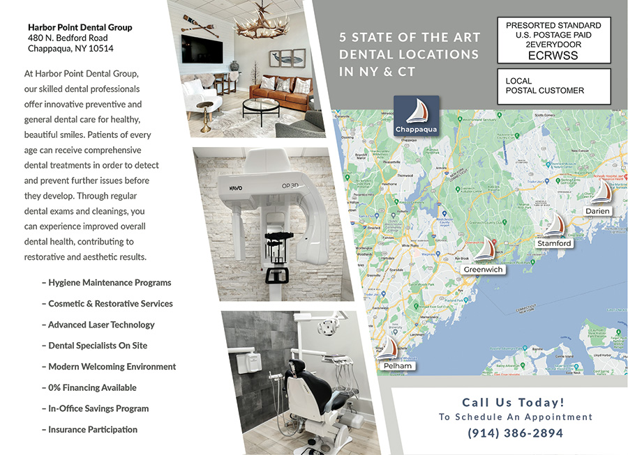 This is the back or of a direct mail postcard designed by Christopher Gaccione