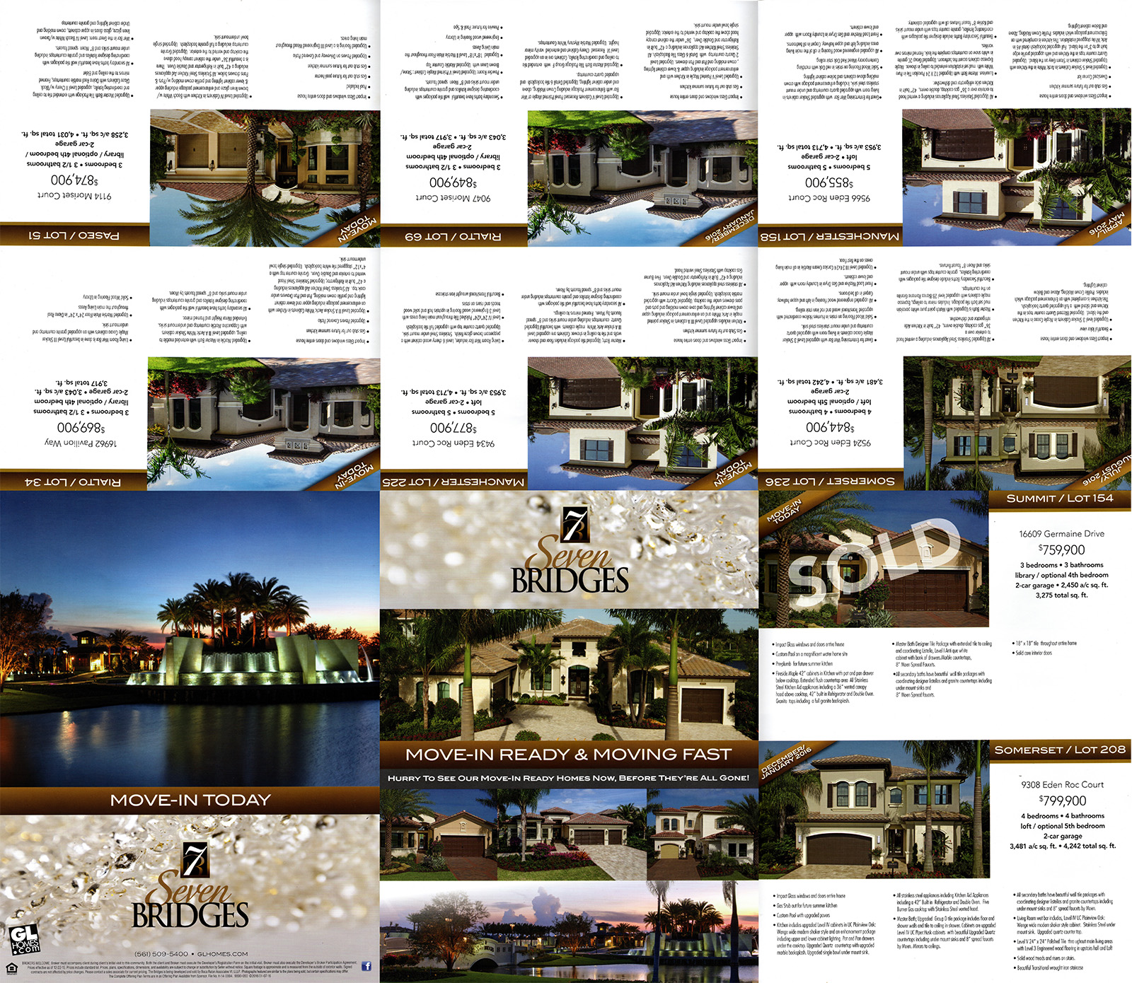 This is the front unfolded side of a 12 page gatefold catalog for real estate marketing designed and produced by Christopher Gaccione