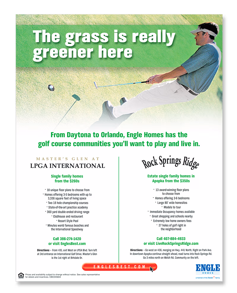 Sales Collateral Design for a real estate advertisement designed and produced by GaccioneDesign.com