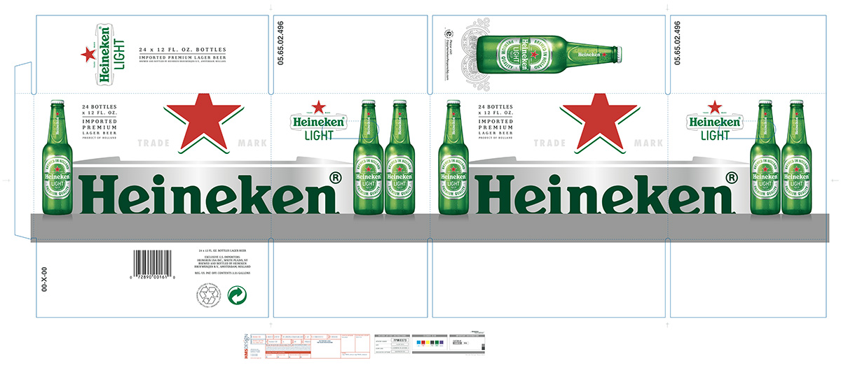 This is a package design produced by Christopher Gaccione for Heineken.