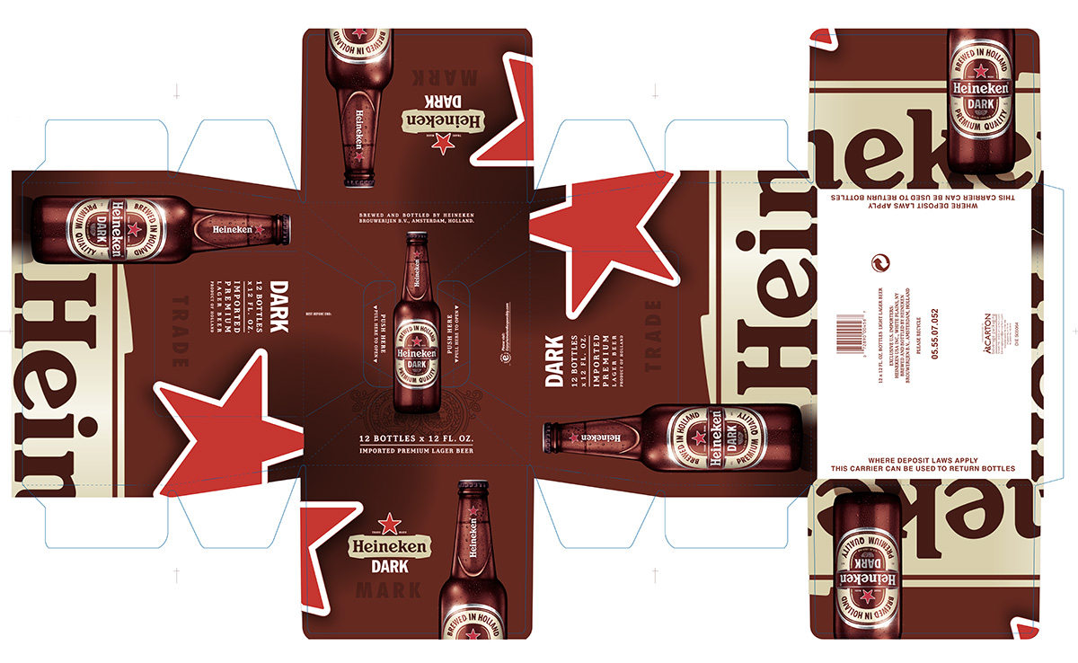 This is a package design produced by Christopher Gaccione for Heineken.