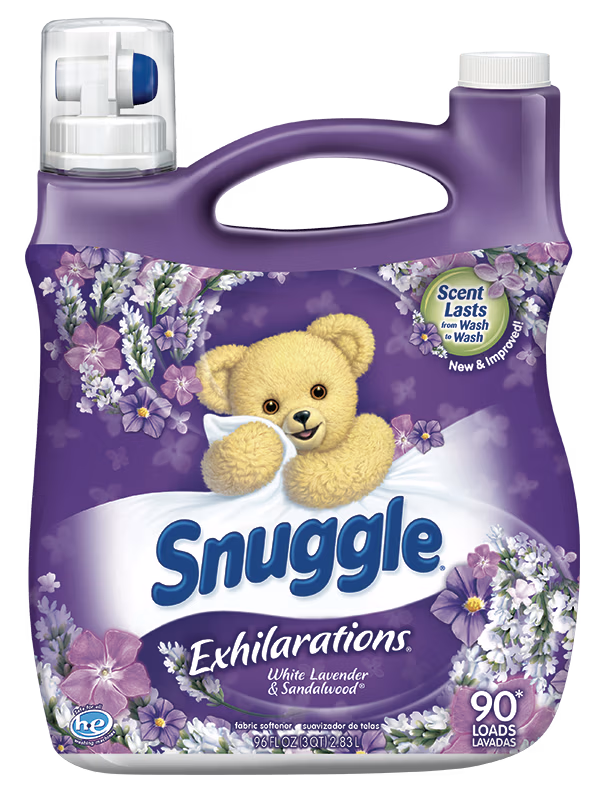 A 3D mockup of a laundry detergent container produced by GaccioneDesign.com for Snuggle.