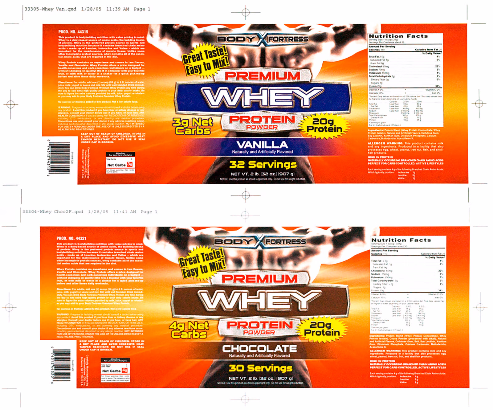 A nutritional supplement product packaging label produced by GaccioneDesign.com