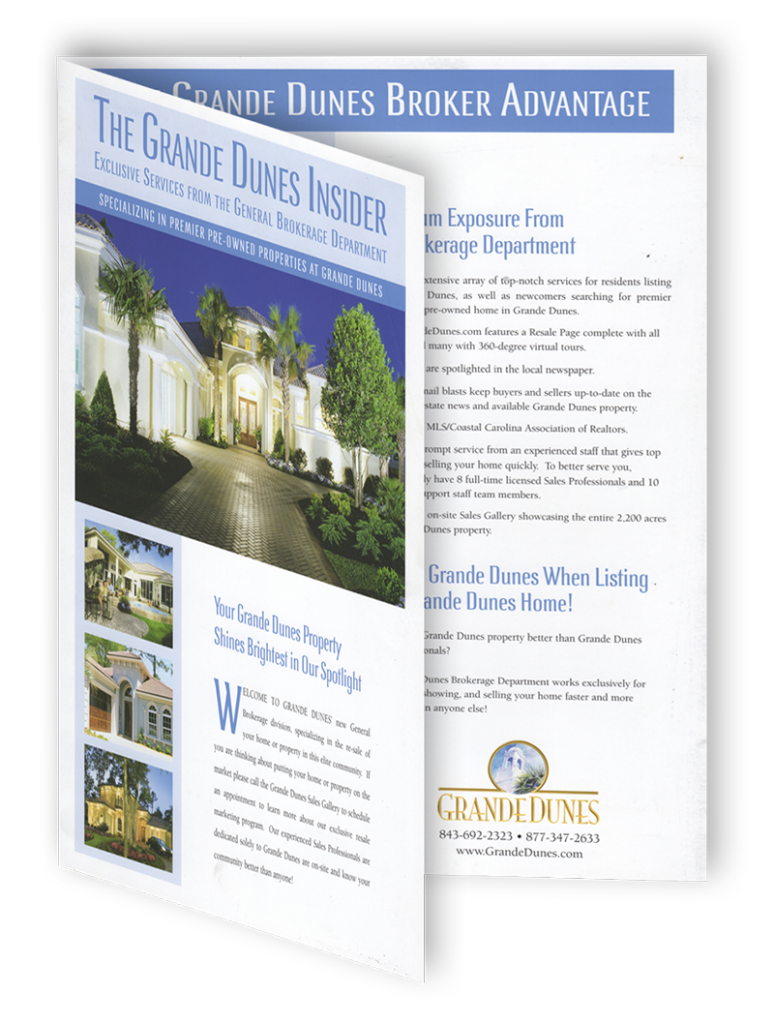 This is a real estate Newsletter designed by Christopher Gaccione.