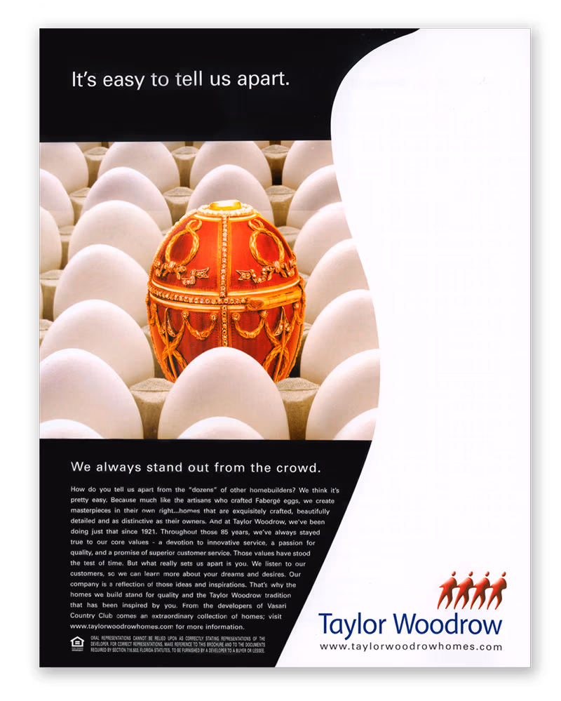 Sales Collateral Design advertisement supporting marketing for a real estate community produced by GaccioneDesign.com